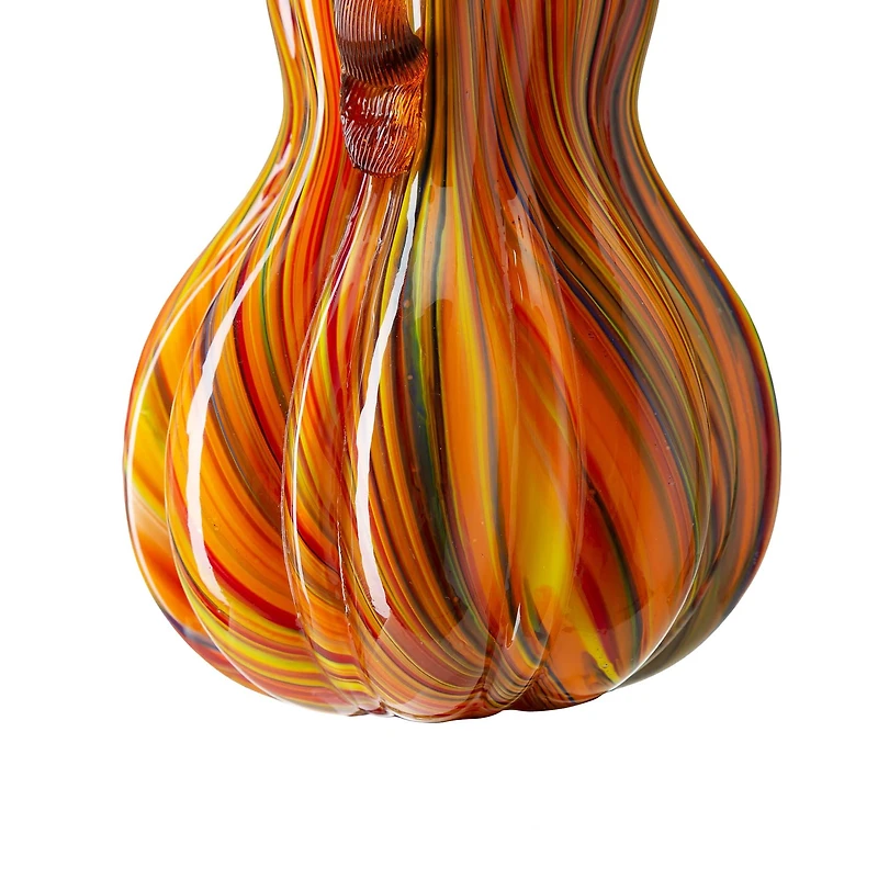 Glitzhome® Multi Striped Glass Pumpkin & Gourd Set
