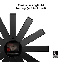 Umbra 12" Black Ribbon Round Wall Clock