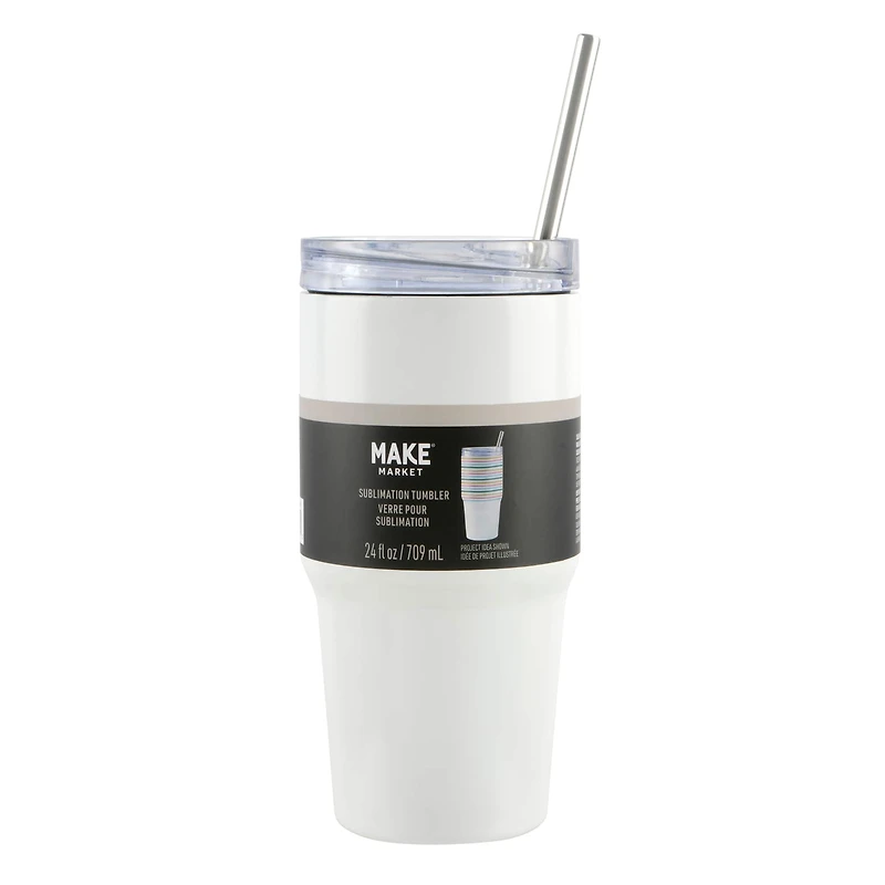 24oz. Stainless Steel Sublimation Travel Tumbler by Make Market®