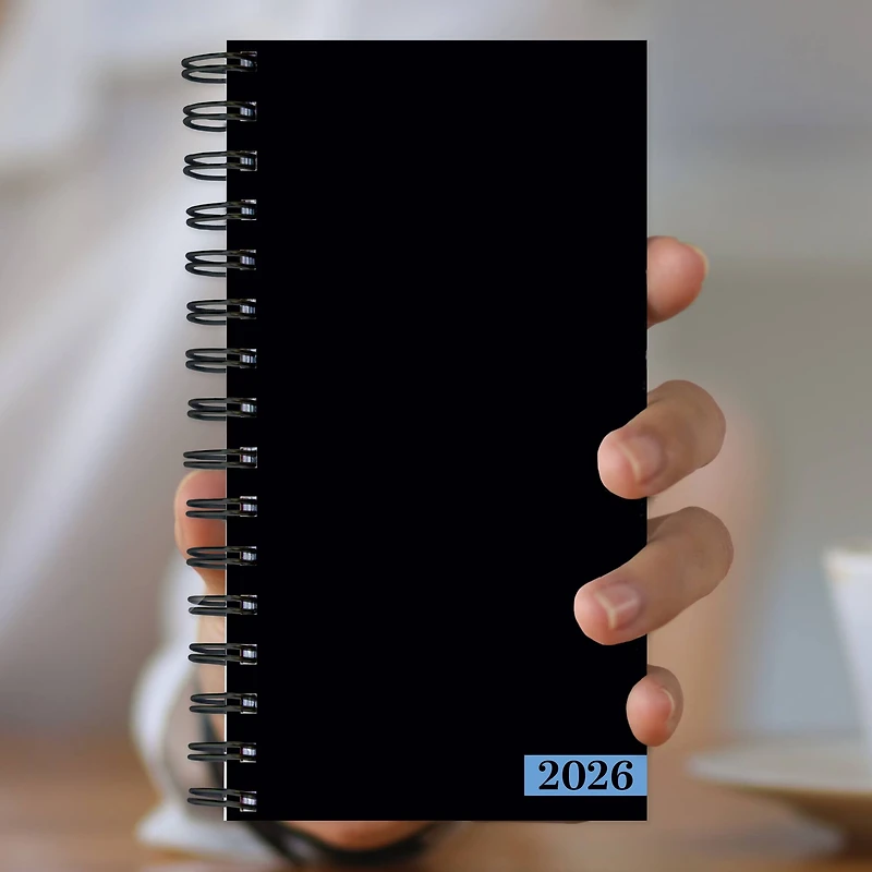 2026 Black Small Weekly Monthly Planner