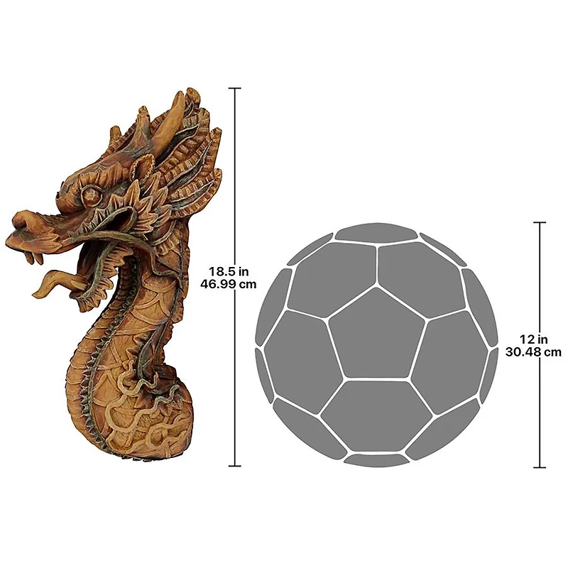 Design Toscano 18.5" The Fire Dragon Wall Sculpture Set 