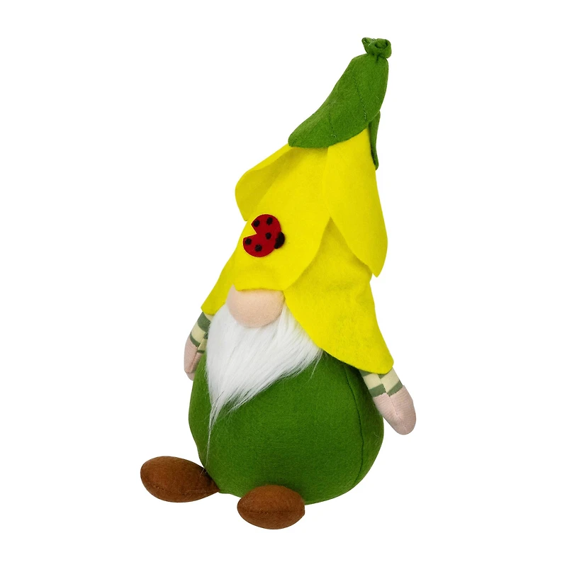 11" Yellow Ladybug Gnome Spring Figure