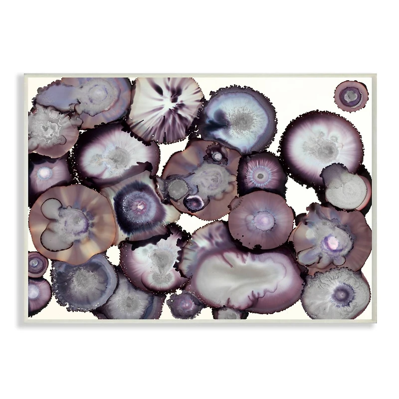 Stupell Industries Gray & Purple Abstract Geode Wall Plaque