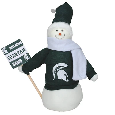 Santa's Workshop 12'' Michigan State Snowman Fan Figurine