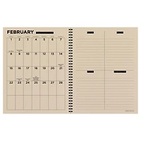 2026 Burnt Black Large Weekly Monthly Planner