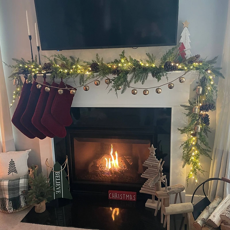 18.25'' Green Wooden Believe Christmas Snow Sled Decoration