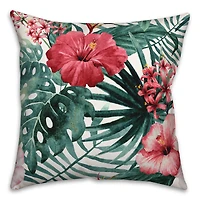 Tropical Flowers 18" x 18" Indoor / Outdoor Pillow