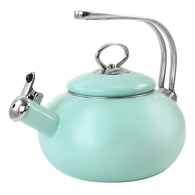 Martha Stewart 1.5qt. Mint Enamel on Steel Stovetop Tea Kettle