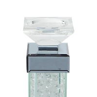 11" Clear Mirror Glam Candlestick Holder