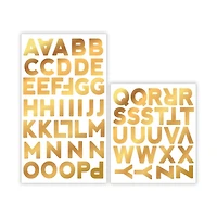 Gold Foil Block Alphabet Iron-On Transfers by Make Market®