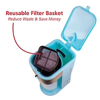 Brentwood 64oz. Blue Iced Tea and Coffee Maker