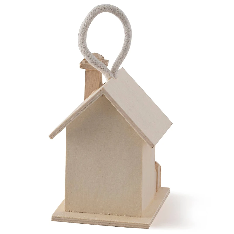 12 Pack: 4.5" Wood Heart Birdhouse with Fence by Make Market®