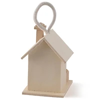 12 Pack: 4.5" Wood Heart Birdhouse with Fence by Make Market®