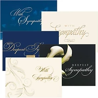 JAM Paper 5.625" x 7.875" Assorted Sympathy Cards & Envelopes, 25ct.