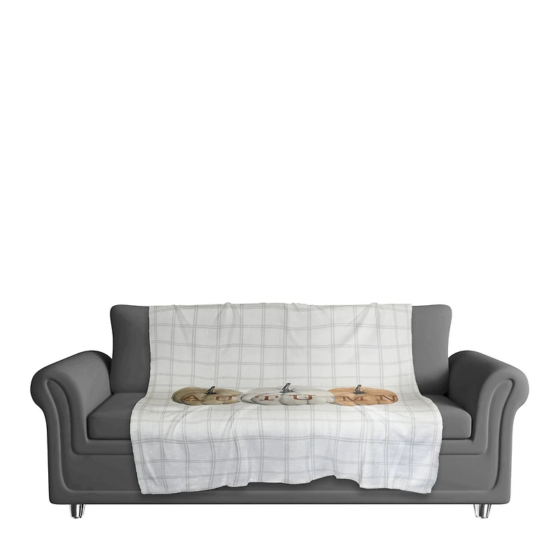Autumn Pumpkins Sherpa Fleece Blanket