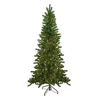 7.5ft. Pre-Lit Medium Canadian Pine Artificial Christmas Wall Tree, Clear Lights