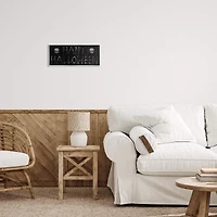 Stupell Industries Happy Halloween Skeleton Letters Wall Plaque Art