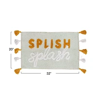 Hello Honey® Splish Splash Embroidered Cotton Blend Bath Mat with Tassels