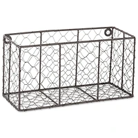 DII® Small Gray Wall Mount Chicken Wire Baskets, 2ct.