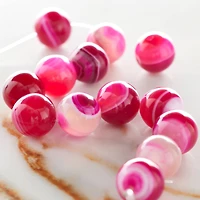 12 Pack: Pink Dyed Agate Round Beads, 12mm by Bead Landing™