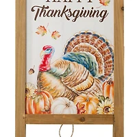 Glitzhome® 24" Thanksgiving Turkey Easel Porch Sign