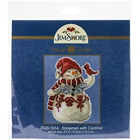 Mill Hill® Jim Shore Snowman With Cardinal Counted Cross Stitch Kit