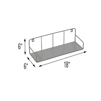 Honey Can Do Small Metal Floating Wall Shelf