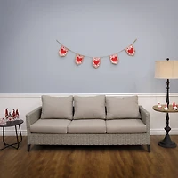 6ft. Red Hearts & Dots Valentine's Day Jute Garland