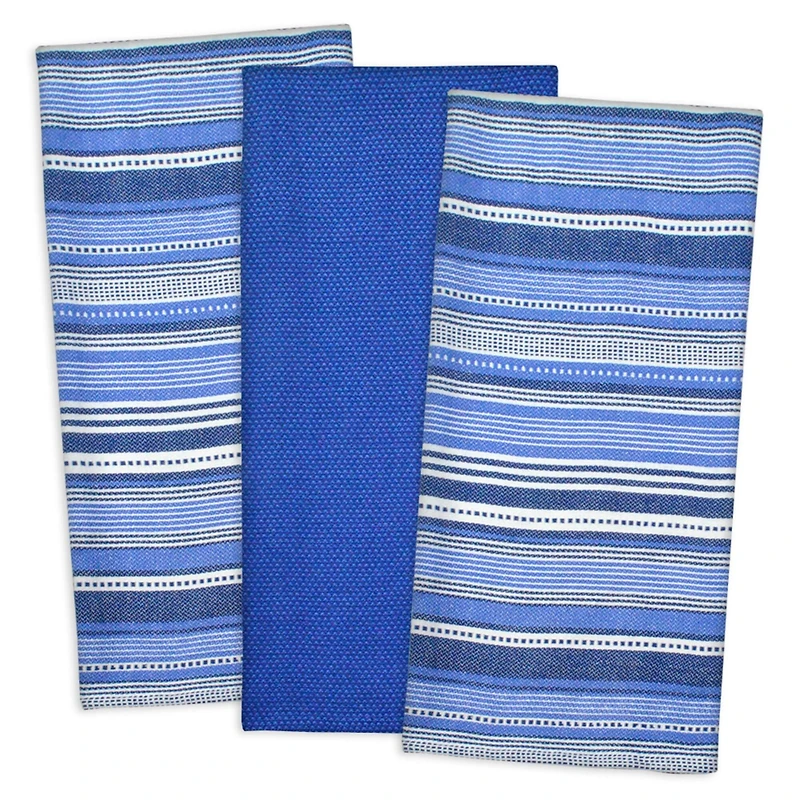 DII® Nautical Blue Urban Stripe Dishtowel Set