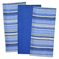 DII® Nautical Blue Urban Stripe Dishtowel Set