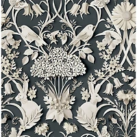 NuWallpaper Charcoal Eloise Peel & Stick Wallpaper