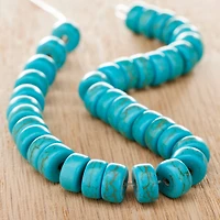12 Pack:  Turquoise Dyed Howlite Heishi Beads, 8mm by Bead Landing™