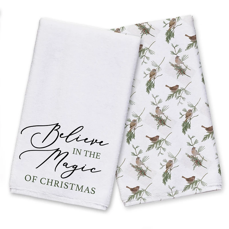 White Believe in Magic Tea Towel Set