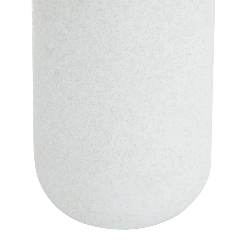 CosmoLiving by Cosmopolitan White Stoneware Contemporary Vase, 15" x 12"