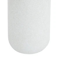 CosmoLiving by Cosmopolitan White Stoneware Contemporary Vase, 15" x 12"