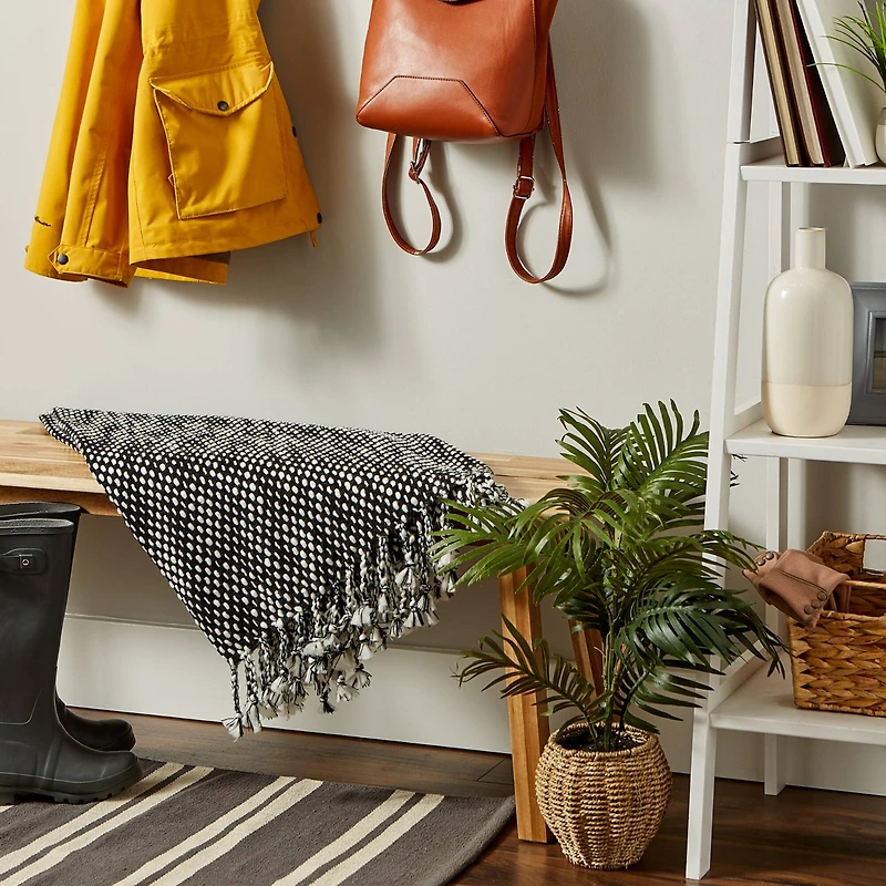 DII® Black & White Textured Acrylic Throw