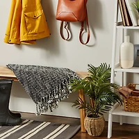 DII® Black & White Textured Acrylic Throw