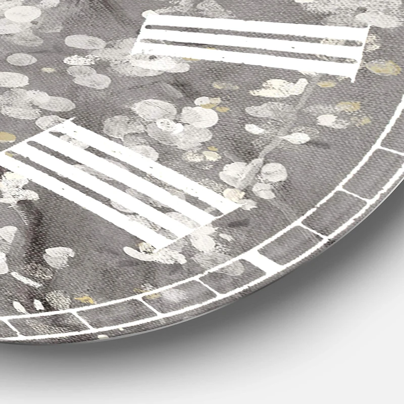 Designart 'White Cherry Blossoms Ii Traditional Wall Clock