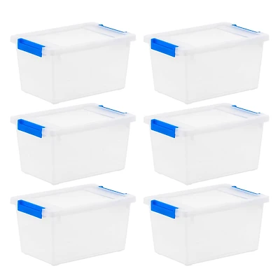 Iris® 4.3 qt. Clear Latching Storage Totes, 6 Ct.