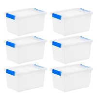 Iris® 4.3 qt. Clear Latching Storage Totes, 6 Ct.