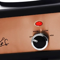MegaChef Triple 2.5qt. Brushed Copper Slow Cooker and Buffet Server