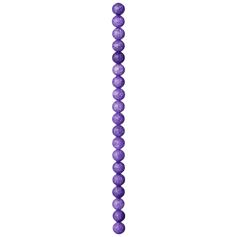 Purple Crackled Quartz Round Beads, 10mm by Bead Landing™