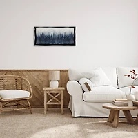 Stupell Industries Rustic Blue Forest Tree Line Floater Framed Art