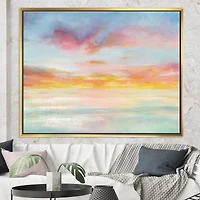 Designart - Pastel Pink And Blue Clouds