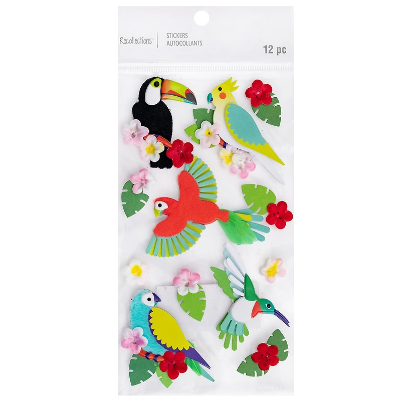 Tropical Birds Dimensional Stickers by Recollections™