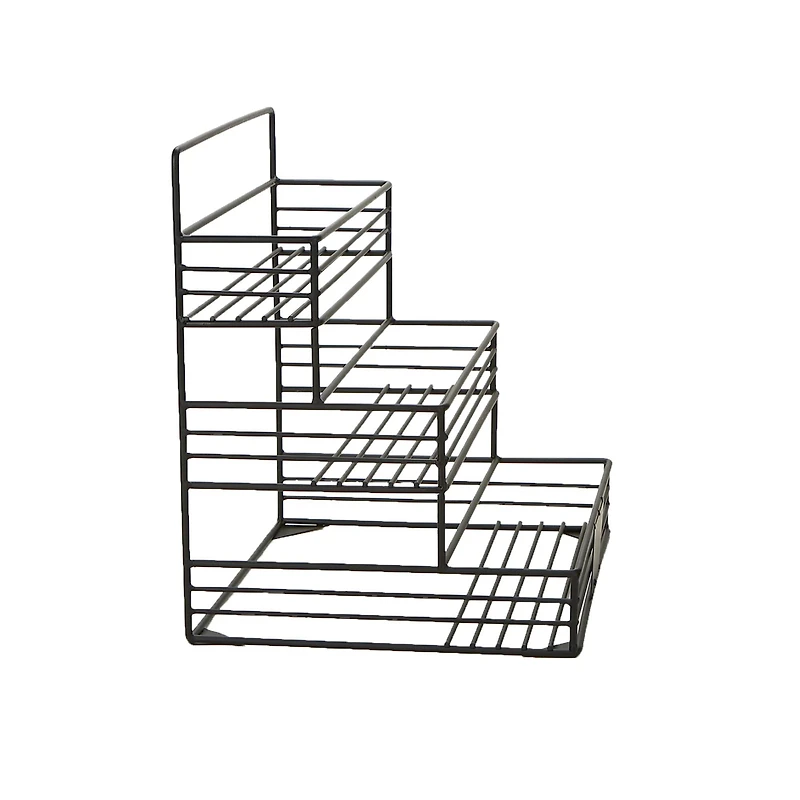 Mind Reader Black 4 Compartment Bottle Organizer Holder & Storage