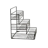 Mind Reader Black 4 Compartment Bottle Organizer Holder & Storage