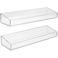 Sorbus 16" Acrylic Bathroom Floating Display Shelves, 2ct.
