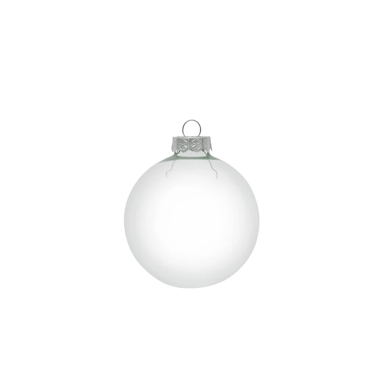 Whitehurst 8ct. 3.5" Clear Glass Ball Ornaments