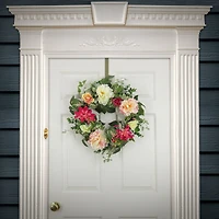 22" Mixed Garden Flowers Spring Wreath